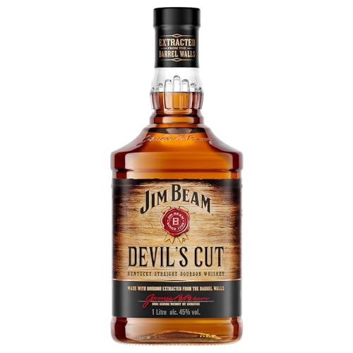 Jim Beam Devil's Cut | Kentucky Straight Bourbon Whiskey | robuster Geschmack mit intensiven Eichen- und Vanillenoten | 45% Vol. | 1l von Jim Beam