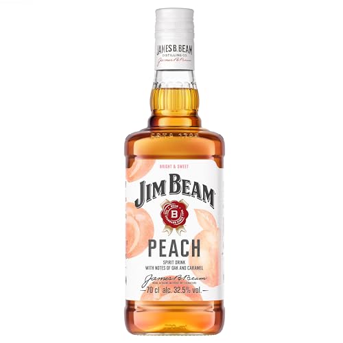 Jim Beam Peach | Kentucky Straight Bourbon Whiskey vermählt mit fruchtigem Pfirsichgeschmack| 32.5% Vol. | 700ml von Jim Beam