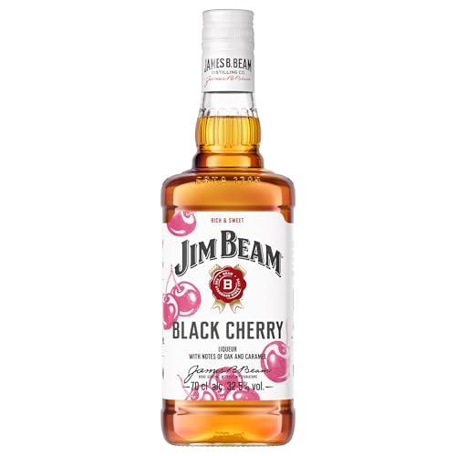 Jim Beam Black Cherry - Bourbon Whiskey mit Schwarzkirsch-Likör - mit weichem und rundem Geschmack - 32.5% Vol. - 700ml von Jim Beam