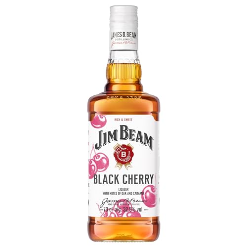 Jim Beam Black Cherry (Red Stag) | Bourbon Whiskey mit Schwarzkirsch-Likör | mit weichem und rundem Geschmack | 32.5% Vol. | 700ml (Die Verpackung kann variieren) von Jim Beam
