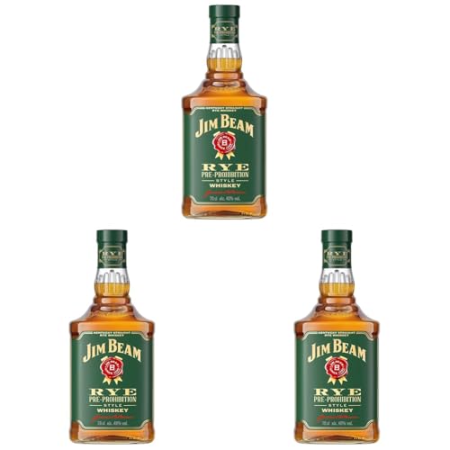 Jim Beam Rye Whiskey | Kentucky Straight Rye Whiskey | würziger Geschmack mit kräftigem Roggenaroma | 40% Vol. | 700ml (Packung mit 3) von Jim Beam