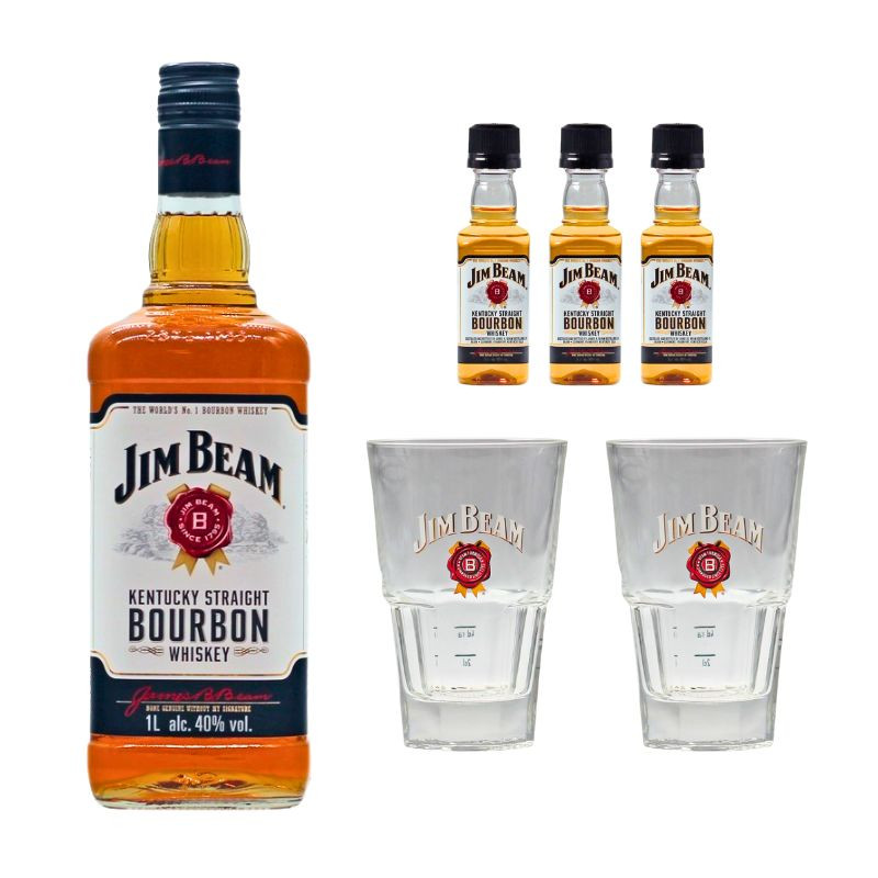 Jim Beam Whiskey Geschenkset 6-teilig mit Longdrink Gläser von Jim Beam