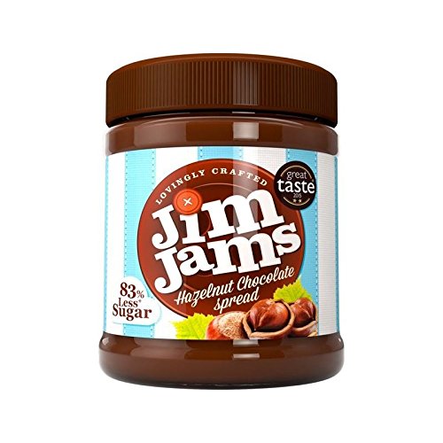 Jimjams 83% Weniger Zucker Haselnuss Schokoladenaufstrich 350G - Packung mit 2 von Jim Jams