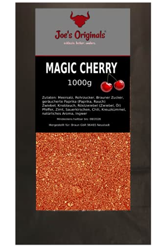 Magic Cherry BBQ Rub 1000g - Universalgewürz für Fleisch - Kirsch Rub - Grillgewürz mit Kirsche - BBQ Rub mit Cherry von Joe's Originals exklusiv. lecker. anders.