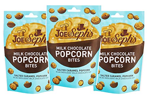 Joe & Seph's Milk Chocolate Popcorn Bites 3 Pack - Salted Caramel Popcorn 63g von Joe & Sephs