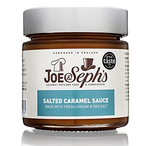 Joe & Seph's Salted Caramel Dessert Sauce, Handgemacht in UK, Glutenfrei, Geeignet für Vegetarier, zum Backen, als Eiscreme Toppings, für Kuchen-Dips - 230 g von Joe & Sephs