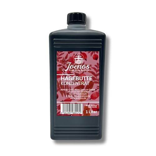 Joenos Hagebutte Fruchtsaft Konzentrat, 1 Liter, für Wein, Bowle und Speiseeis Joenos Hagebutte Fruchtsaft Konzentrat, 1 Liter, für Wein, Bowle und Speiseeis von Joenos