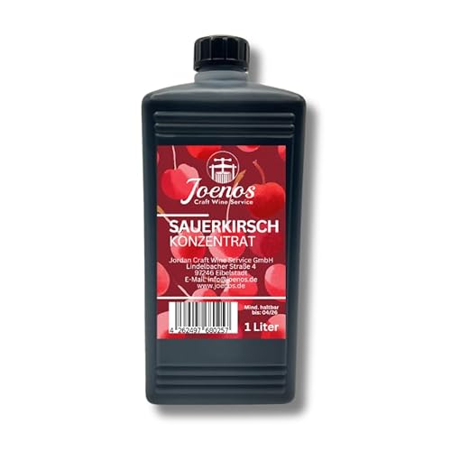 Joenos Sauerkirsch-Konzentrat, 1 Liter, Fruchtsaft für Wein und Bowle Joenos Sauerkirsch-Konzentrat, 1 Liter, Fruchtsaft für Wein und Bowle von Joenos
