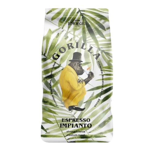 Joerges Gorilla Espresso Impianto Schokoladige Ganze Bohnen mit Fruchtigem Abgang, 1 kg von Joerges