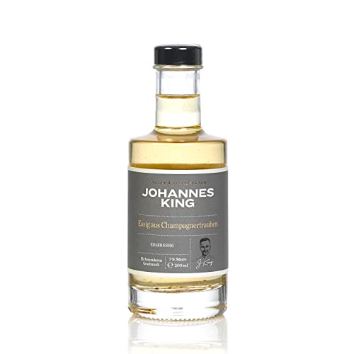 Kings Essig aus Champagnertrauben, 200ml, Traubenessig des Sternekochs in höchster Qualität Kings Essig aus Champagnertrauben, 200ml, Traubenessig des Sternekochs in höchster Qualität von Johannes King