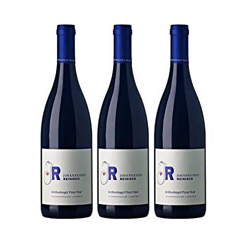 Johanneshof Reinisch Grillenhügel Pinot Noir Thermenregion Rotwein Biowein veganer Wein trocken I Versanel Paket (3 x 0,75l) von Johanneshof Reinisch