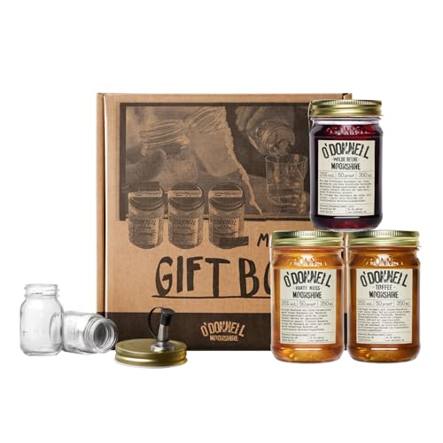 O´Donnell Moonshine Geschenkbox mit Wilde Beere, Toffee und Harte Nuss 25% vol, 3 x 350ml O´Donnell Moonshine Geschenkbox mit Wilde Beere, Toffee und Harte Nuss 25% vol, 3 x 350ml von Johirim J