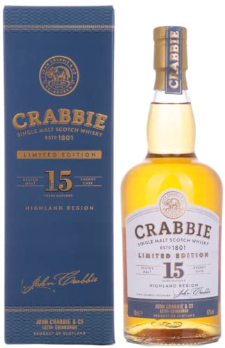 John Crabbie Crabbie's 15 Years Old Single Malt Scotch Whisky 43% Volume 0,7l in Geschenkbox Whisky von John Crabbie