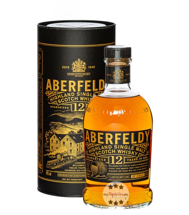 Aberfeldy 12 Jahre Highland Single Malt Scotch Whisky (40 % Vol., 0,7 Liter) von John Dewar & Sons