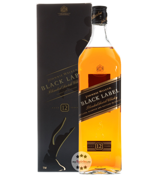 Johnnie Walker Black Label 12 Jahre Blended Scotch Whisky  (40 % vol., 1,0 Liter) von John Walker & Sons