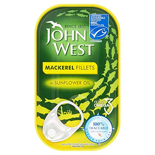 John West Makrele Fillets in Sonnenblumenöl, 10 x 125 g von John West