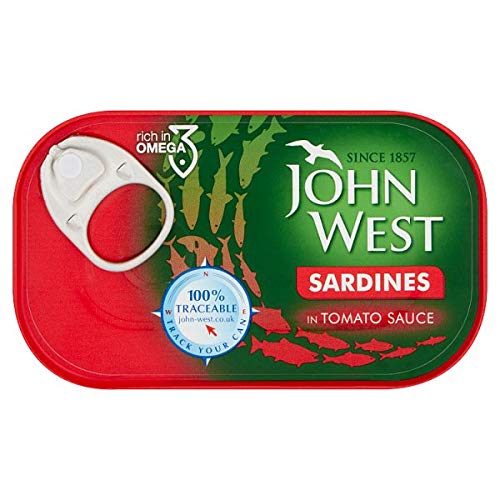 John West Sardinen in Tomatensauce 120g 12er Pack von John West