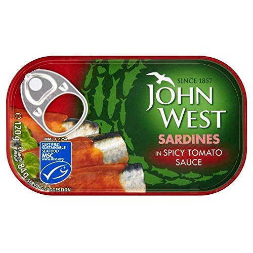 John West Sardinen in pikanter Tomatensauce (120g) - Packung mit 2 von John West