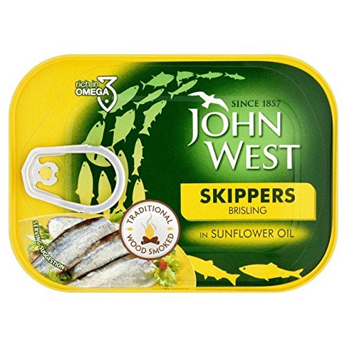 John West Skippers geräuchert in Sonnenblumenöl 6x106g Sprotten von John West