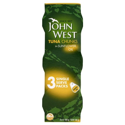 John West Thunfisch Chunks in Sonnenblumenöl 9 x 80g von John West