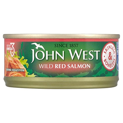 John West Wild Red Salmon Skinless & ohne Knochen (105g) - Packung mit 2 von John West