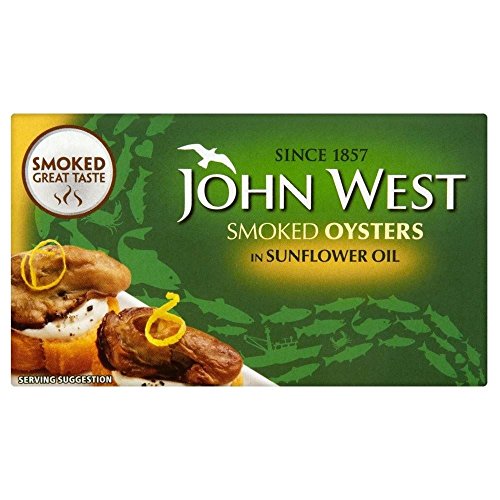 John West geräucherte Austern in Sonnenblumenöl (85 g) - Packung mit 2 von John West