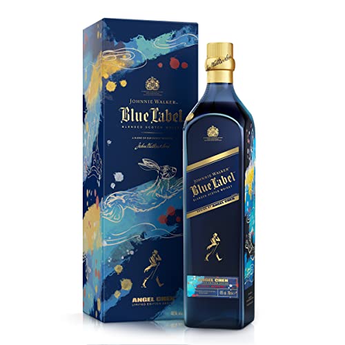 Johnnie Walker Blue Label | Chinese New Year - Year of the Rabbit 2022 | Blended Scotch Whisky | Limitierte Edition | Illustrationen von Mode-Designerin Angel Chen | 40% vol | 700 ml Einzelflasche | von Johnnie Walker Blue Label