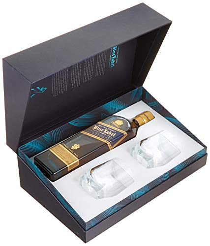 Johnnie Walker Blue Label, Geschenkpackung mit 2 Gläsern Blended Whisky (1 x 0.7 l) von Johnnie Walker