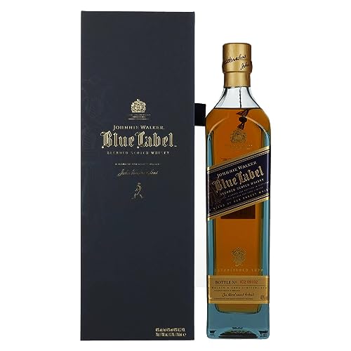 Johnnie Walker Blue Label | Blended Scotch Whisky | Ausgezeichneter, aromatischer Bestseller | blended in den 4 prominentesten, schottischen Whisky- Regionen | 40% vol | 700ml Einzelflasche | von Johnnie Walker