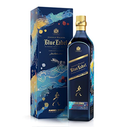 Johnnie Walker Blue Label | Chinese New Year - Year of the Rabbit 2022 | Blended Scotch Whisky | Limitierte Edition | Illustrationen von Mode-Designerin Angel Chen | 40% vol | 700 ml Einzelflasche | von Johnnie Walker