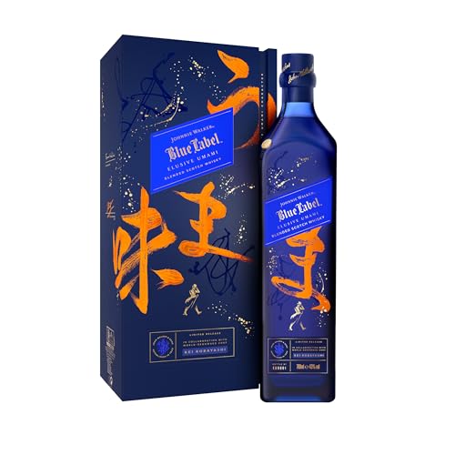 Johnnie Walker Blue Label Whisky - Elusive Umami | Blended Scotch | Limitierte Edition | in exklusiver Geschenkverpackung | Kei Kobayashi Geschmackinnovation | 43% vol | 700 ml Einzelflasche | von Johnnie Walker