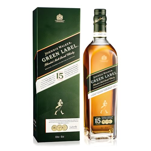 Johnnie Walker Green Label | Blended Scotch Whisky | in edler Geschenkverpackung | 43% vol | 700ml Einzelflasche | von JOHNNIE WALKER