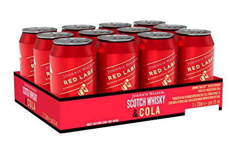 Johnnie Walker Red Label Whisky & Cola Mix-Getränk, EINWEG (12 x 0.33 l), 740433 von Johnnie Walker
