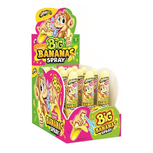 JOHNY BEE® Big Bananas Spray Flüssige Süßware (Display 12 x 40g) von Johny Bee