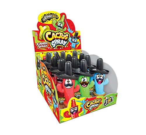 Johny Bee Kaktus gefüllt mit Süßigkeiten - Candyspray/ Flüssigbonbon (DISPLAY 12 x 25 ml) von Johny Bee