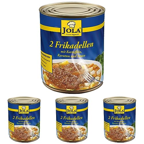 Jola Frikadellen mit Kartoffeln, Karotten und Sauce, 800 g (Packung mit 4) von Jola