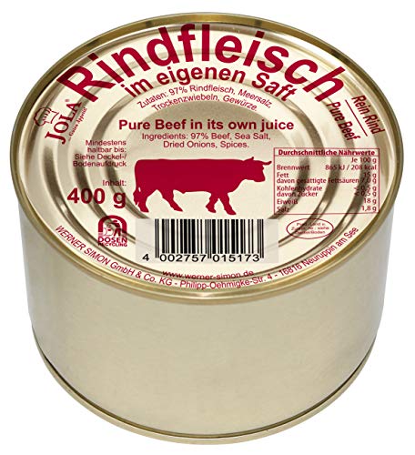 Jola Rindfleisch im eigenen Saft 97% pure Beef 6 x 400 gr Dosen Jola Rindfleisch im eigenen Saft 97% pure Beef 6 x 400 gr Dosen von Jola