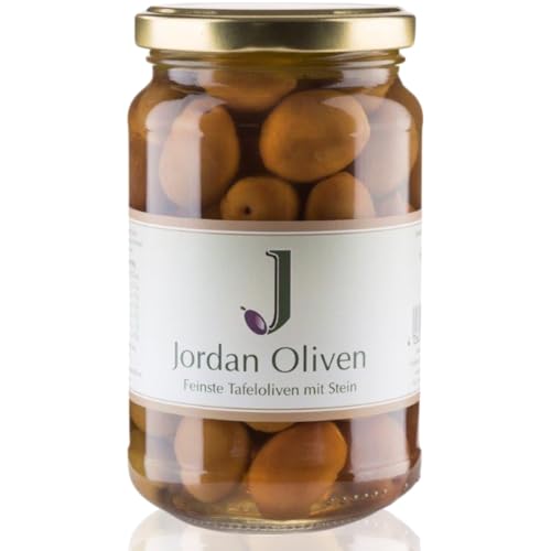 Jordan Olivenöl - Lesbos Oliven - mit Kern - 350g - Glas von Jordan Olivenöl