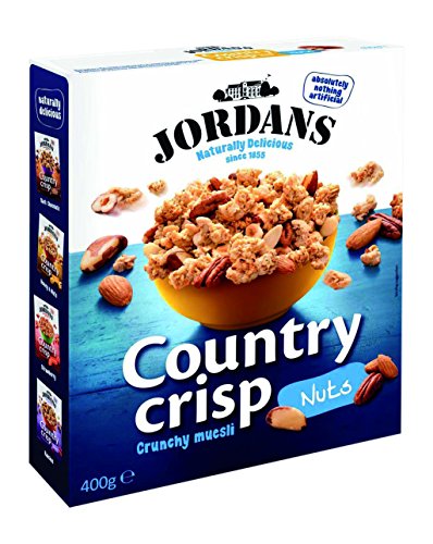 Jordans, Country Crisp mit Waselnüssen, köstliche Getreide, ideal für Frühstücksmomente, reich an Fasern und Mineralien, enthalten keine Zusatzstoffe oder Konservierungsstoffe, 400 g von Jordans