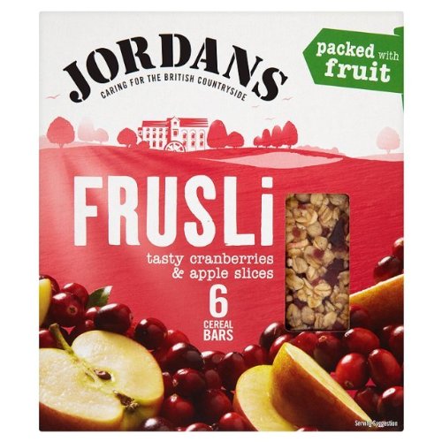Jordans Frusli Bars Tasty Cranberry & Apple Slice Bars (Multipack) (30 g x 6) 3 Packungen von Jordans