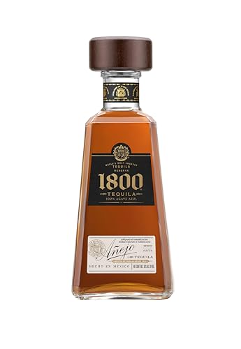 1800 Tequila Añejo 38% vol. (1 x 0,7l) – Premium-Tequila aus Mexiko – Hergestellt aus 100% blauer Weber-Agave – Gereift in Fässern aus amerikanischer und französischer Eiche | 700 ml (1er Pack) von 1800