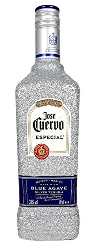 Jose Cuervo Tequila Silver Especial 0,7l 700ml (38% Vol) Bling Bling Glitzerflasche in silber -[Enthält Sulfite] von Jose Cuervo