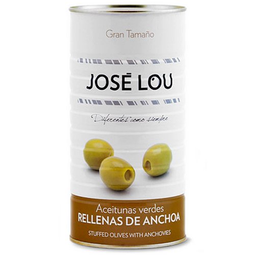 Grüne Oliven gefüllt mit Sardellen (1400g) von José Lou