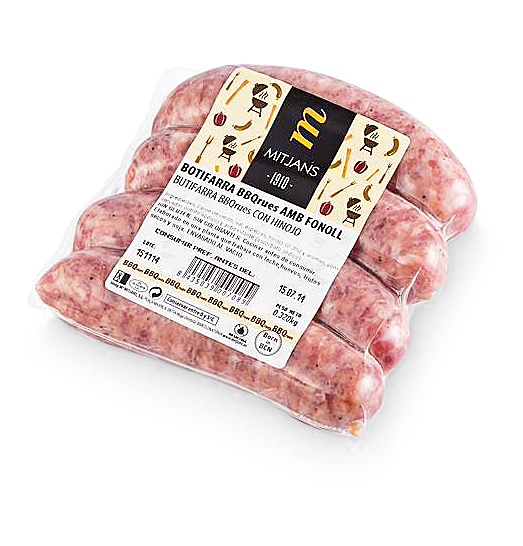 Bratwurst mit Fenchel Packung á 4 Stück von Josep Maria Mitjans S.L.