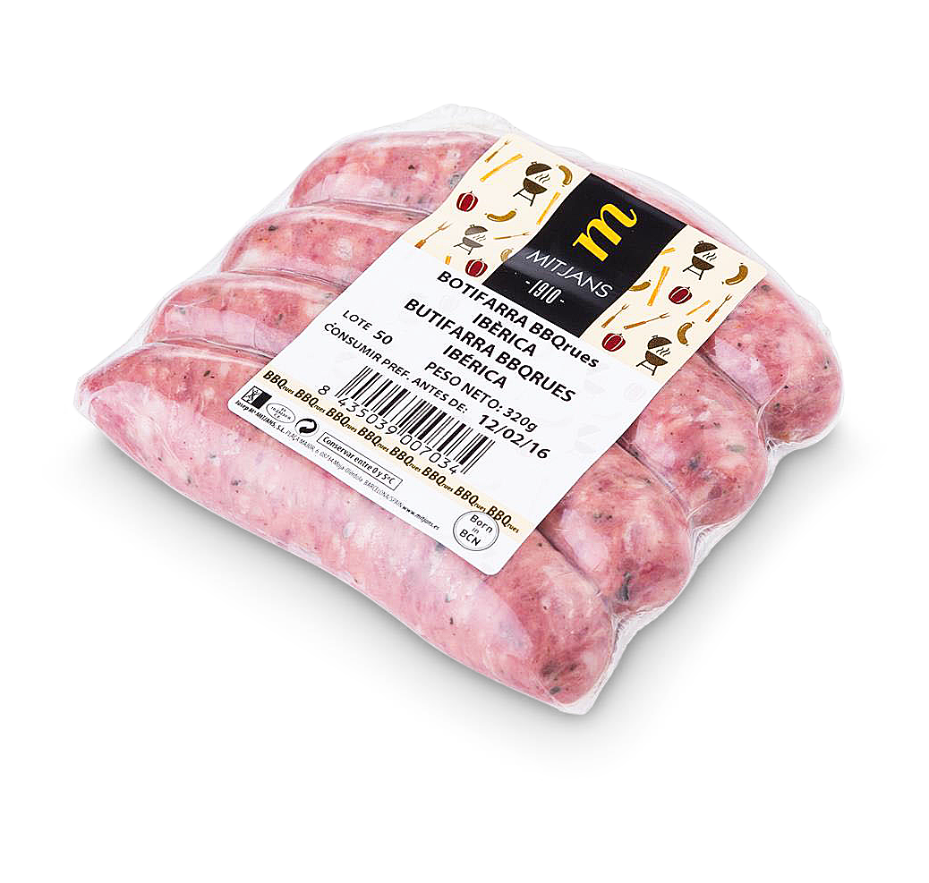 Iberische Bratwurst Packung á 4 Stück Iberische Bratwurst Packung á 4 Stück von Josep Maria Mitjans S.L.