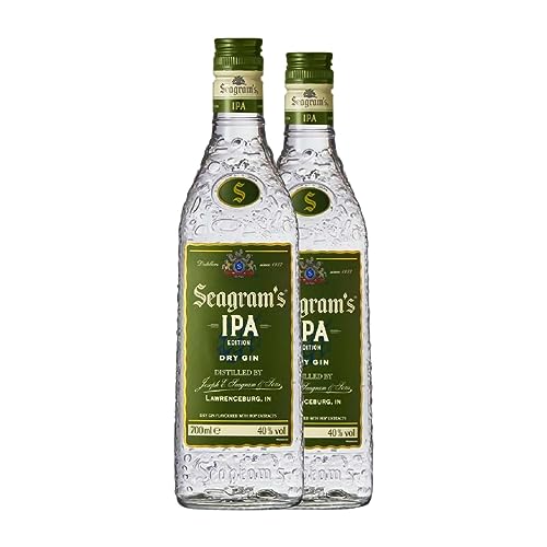 Gin Seagram's IPA Dry Gin 70 cl (Schachtel mit 2 Flaschen von 70 cl) von Joseph E. Seagram & Sons