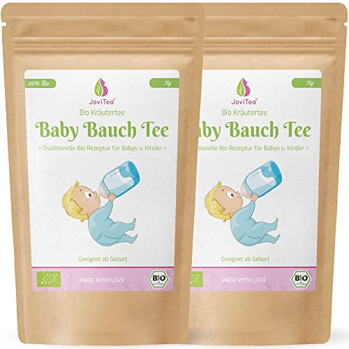 JoviTea Baby Bauch Tee Spar Set BIO Tee für Babys und Kinder - Mit Fenchel und anderen kraftvollen Kräutern - 60g (Spar Set 2x60g) von JoviTea