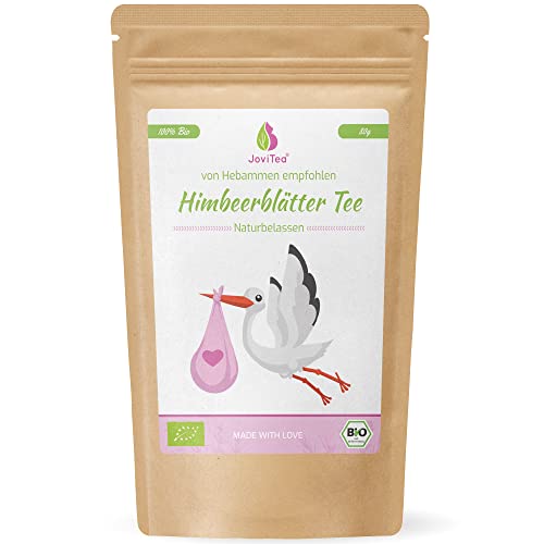 JoviTea® Himbeerblättertee BIO- Kräutertee -auch während der Geburtsvorbereitung -Schwangerschaftstee -100% natürlich und ohne Zusatz von Zucker. Aus Biologischem Anbau. Himbeerblätter 80g (1er Pack) von JoviTea