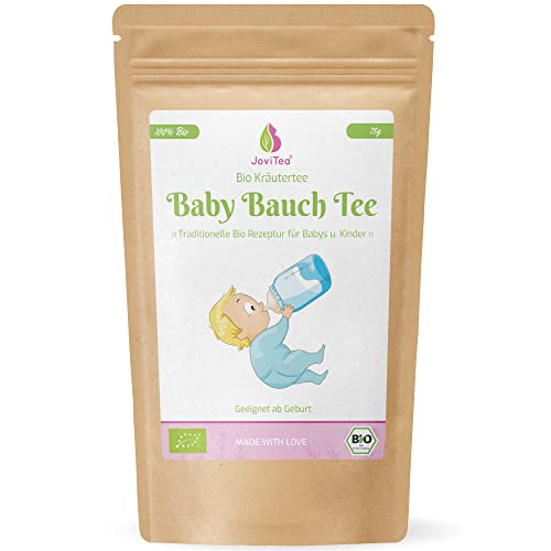 JoviTea Baby Bauch Tee BIO Tee für Babys und Kinder - Mit Fenchel und anderen kraftvollen Kräutern - 60g von JoviTea