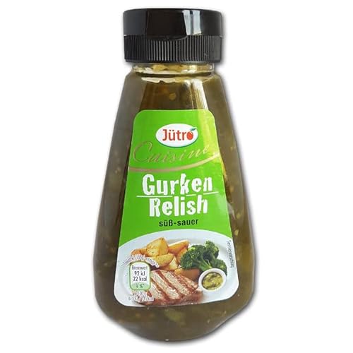 Jütro Cuisine Gurken Relish, süß sauer, 12er Pack (12 x 270 g) von Jütro Cuisine